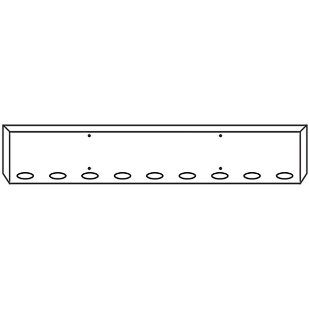 Western Star 4900 SFA 18 Inch Chrome Texas Bumper W/ Boxed Ends & 9 M1 - P1 Light Holes By Valley Chrome