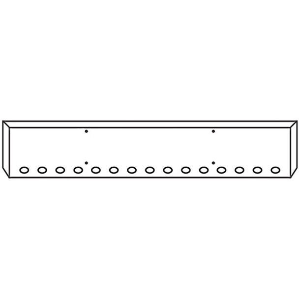Western Star 4900 SFA 20 Inch Chrome Texas Bumper W/ Boxed Ends & 15 M3 - P3 Light Holes By Valley Chrome