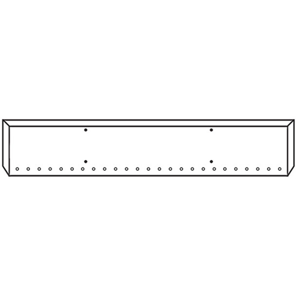 Western Star 4700SF 22 Inch Texas Chrome Bumper W/ Boxed Ends - 25 Rnd 3/4 Inch & End Rnd 3/4 Inch Light Holes