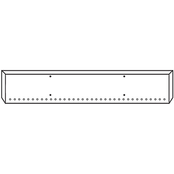 Western Star 4700SF 22 Inch Texas Chrome Bumper W/ Boxed Ends & 35 Rnd 3/4 Inch Light Holes By Valley Chrome Western Star 4700SF 22 Inch Texas Chrome Bumper W/ Boxed Ends & 35 Rnd 3/4 Inch Light Holes By Valley Chrome