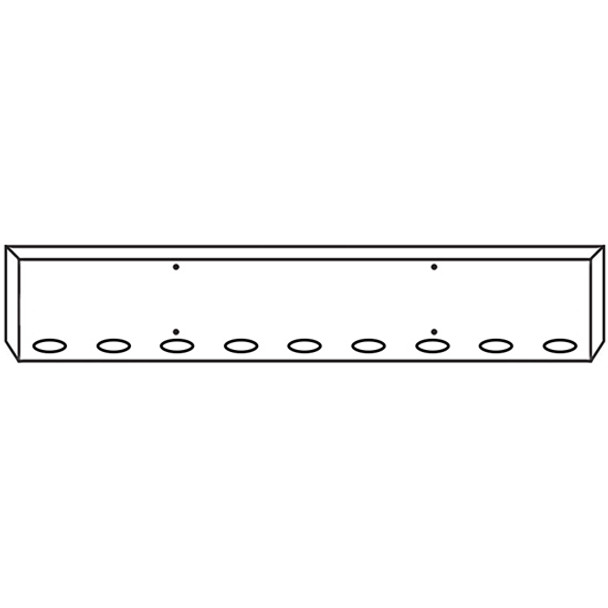 Western Star 4700SF 22 Inch Texas Chrome Bumper W/ Boxed Ends & 9 M1 - P1 Light Holes By Valley Chrome Western Star 4700SF 22 Inch Texas Chrome Bumper W/ Boxed Ends & 9 M1 - P1 Light Holes By Valley Chrome