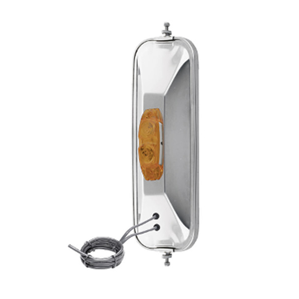 West Coast Mirror Head – Heated & Lighted – 7 x 16 Inch Stainless Steel