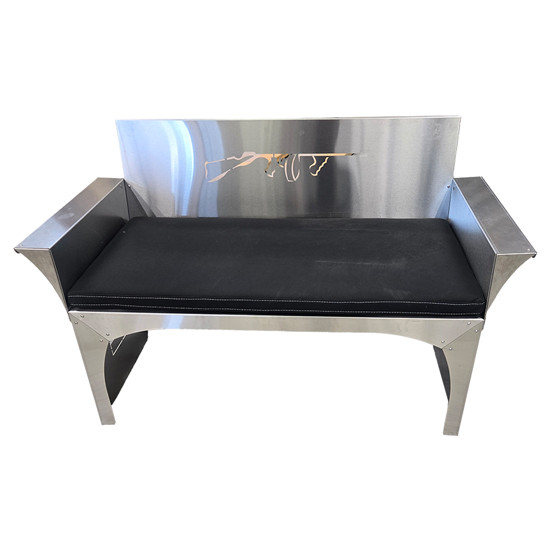 Brushed Stainless Steel Bench Kit With Chrome Shop Mafia Logo