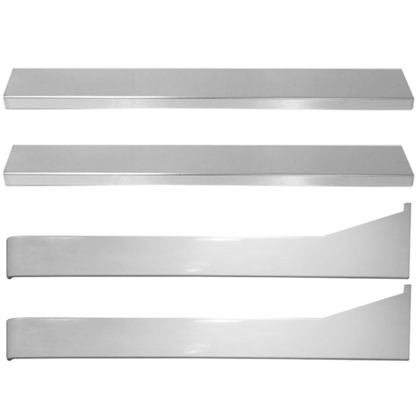 Chrome Shop Mafia Stainless Steel 5 X 36 Inch Cab-Sleeper Panel W/ Extenders, Full Wrap - Blank For Peterbilt 378 & 379