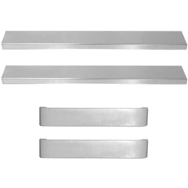 Chrome Shop Mafia 5 Inch Aluminum Blank Cab-Sleeper Panels W/ Full Wrap For Peterbilt 359 W/ 36 Inch Sleeper W/O Extenders