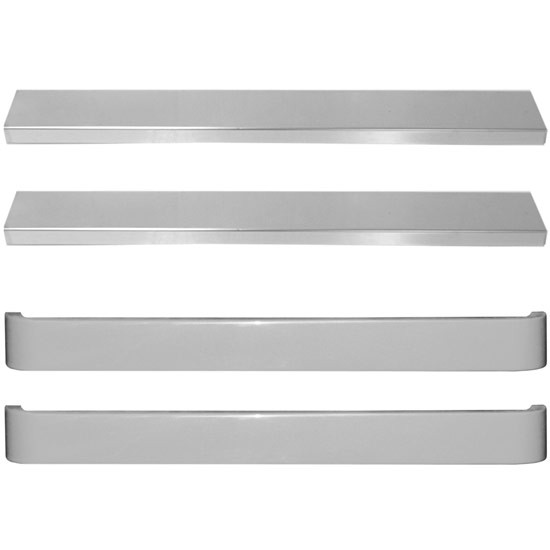 Chrome Shop Mafia 5 Inch Stainless Steel Blank Cab-Sleeper Panels W/ Full Wrap For Peterbilt 359 W/ 63 Inch Sleeper W/O Extender