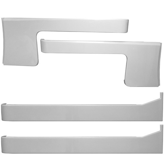 Chrome Shop Mafia Aluminum 5 X 70 Inch Cab-Cowl & Sleeper Panel W/ Extenders - Blank For Peterbilt 389 Glider