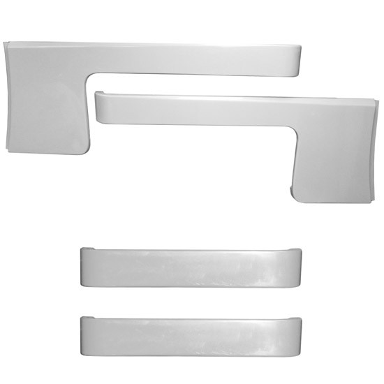 Chrome Shop Mafia Stainless Steel 7 X 36 Inch Cab-Cowl & Sleeper Panel W/ Short Wrap - Blank For Peterbilt 389 Glider