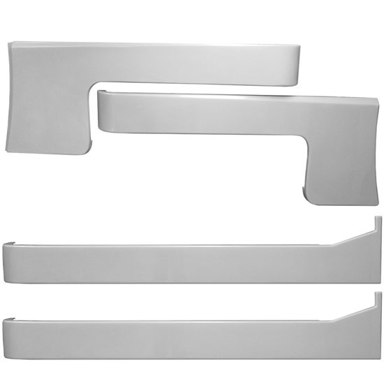 Chrome Shop Mafia Aluminum 5 X 70 Inch Cab-Cowl & Sleeper Panel W/ Extenders - Blank For Peterbilt 389, 2008-2010