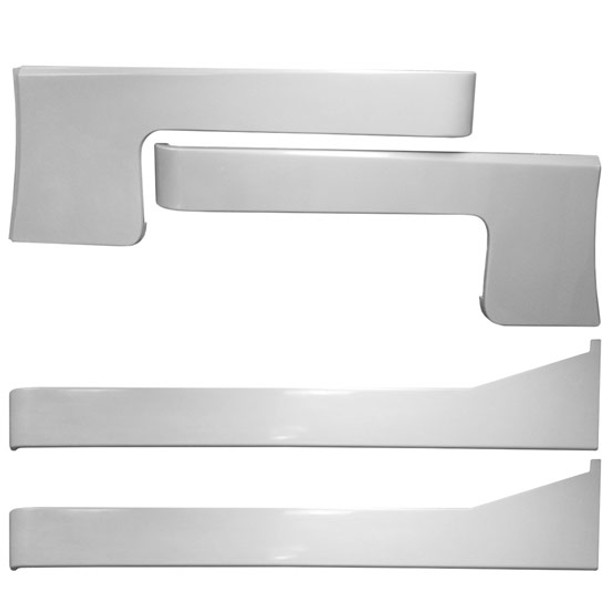 Chrome Shop Mafia 5 X 63 Inch Stainless Steel Cab-Cowl & Sleeper -XTNDR Panels W/ Full Wrap - Blank For Peterbilt 389, 2008-2010
