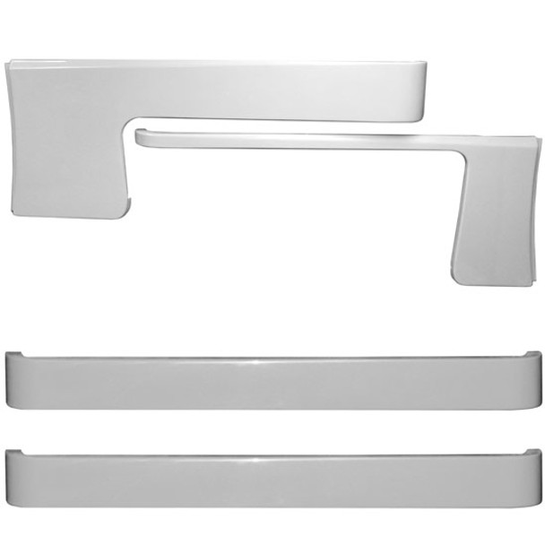 Chrome Shop Mafia Aluminum 5 & 1 X63 Inch Cab-Cowl & Sleeper Panel W/ Short Wrap - Blank For Peterbilt 389