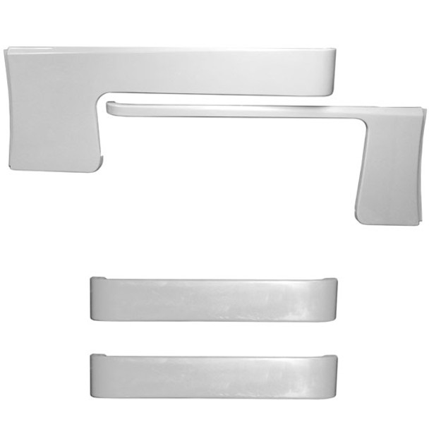 Chrome Shop Mafia Stainless Steel 5 & 1 X36 Inch Cab-Cowl & Sleeper Panel W/ Short Wrap - Blank For Peterbilt 389