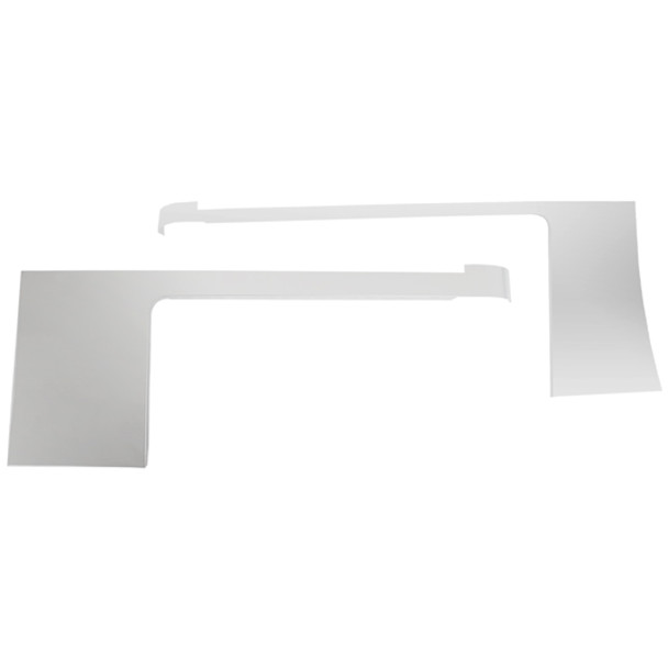 Chrome Shop Mafia 5 Inch / 1.75 Inch Stainless Steel Cab Cowl Panels With Bulkhead Hole On Flange For Peterbilt 389