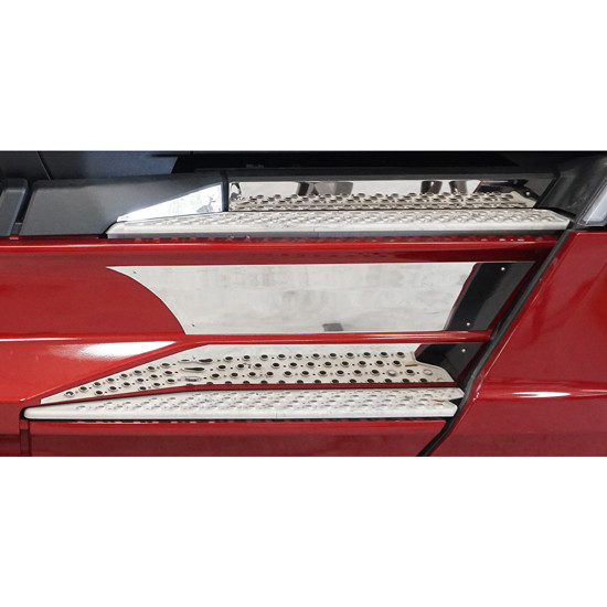 Chrome Shop Mafia 304 Stainless Steel Top Kick Panel Trim, 5 PC Set For Kenworth T680NG