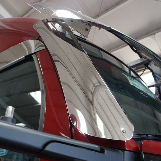 Chrome Shop Mafia 304 Stainless Steel Wind Vane Covers For Kenworth T680NG