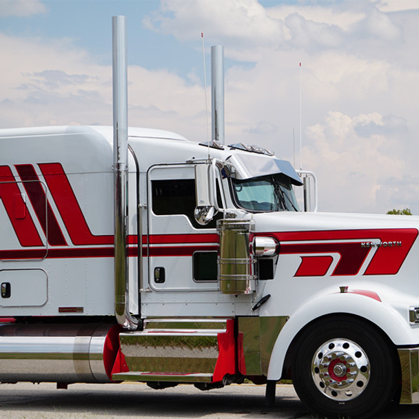 6 X 96 Inch Chrome Bull Hauler Exhaust Kit By BESTfit For Kenworth W900L 2019 +