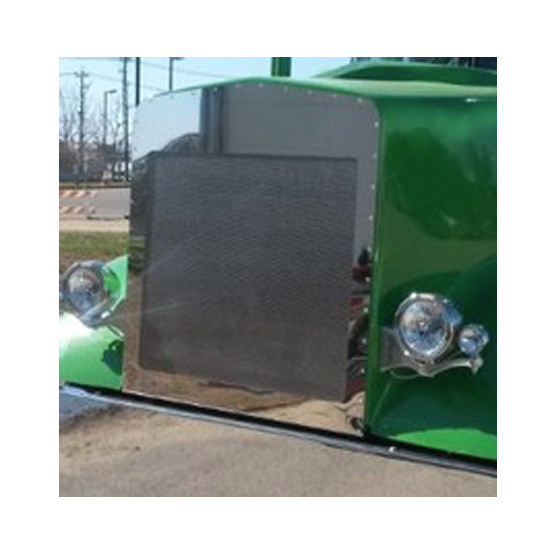 Chrome Shop Mafia Stainless Steel Perforated Custom Grille For Kenworth W900L Long Hood 1990 - 2016