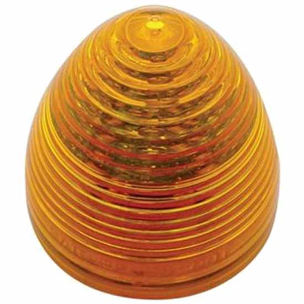 9 LED 2 Inch Round Beehive Clearance Marker Light - Amber LED/ Amber Lens