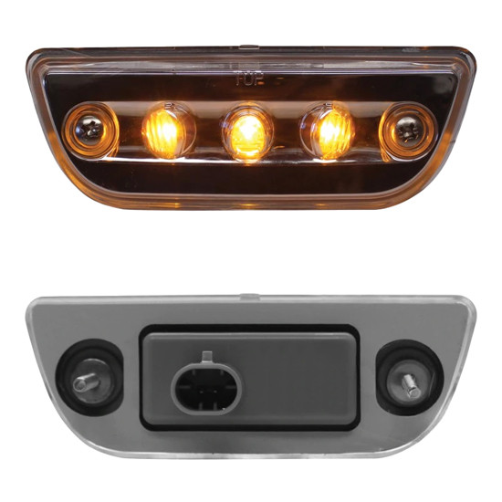BESTfit 3 Diode Cab Light Amber LED / Clear Lens For Kenworth / Peterbilt