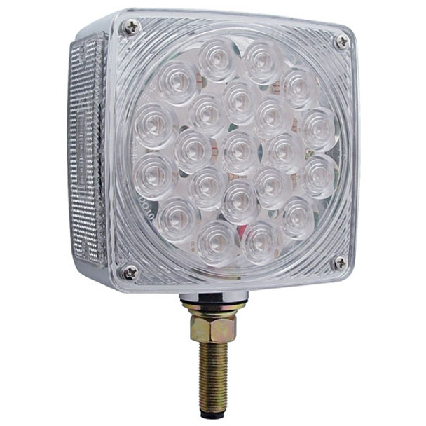 LED Amber & Red Double Face Clear Lens Turn Signal Light