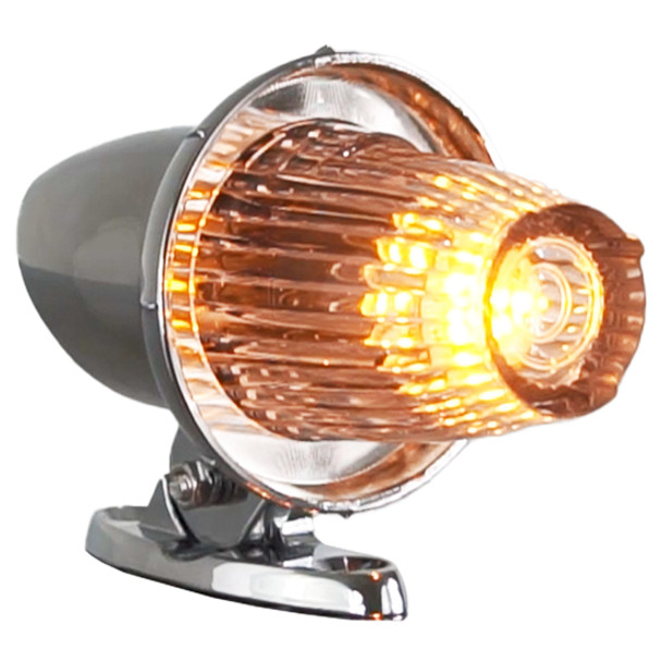 TPHD Retro Fender Light Amber LED / Clear Lens For Kenworth