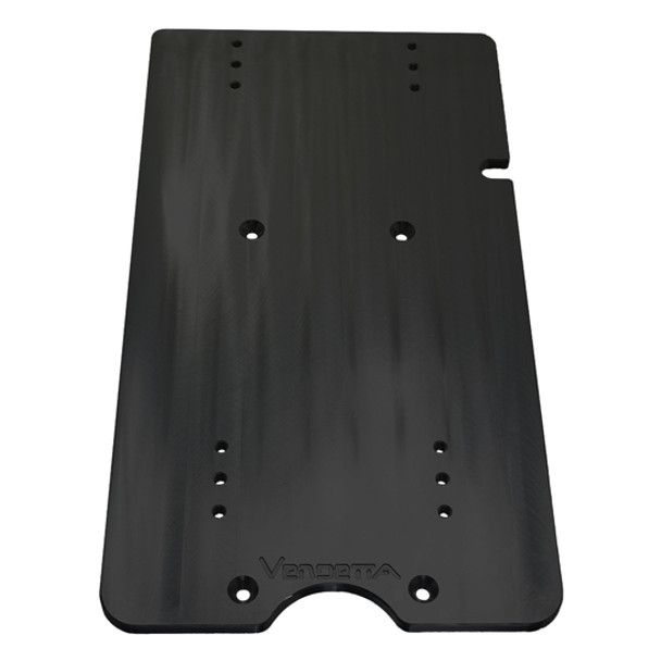 Vendetta Black PC Billet Seat Base Adapter - Drilled For Air Fitting For Kenworth Vendetta Black PC Billet Seat Base Adapter - Drilled For Air Fitting For Kenworth