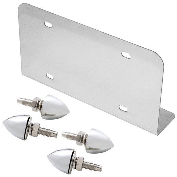 TPHD Chrome Tag Holder W/ Bullet Style License Plate Bolts
