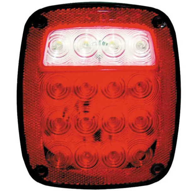 Red Universal Trailer Stop, Tail, Turn with Reverse LED Light