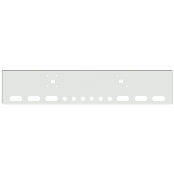 22-Inch Chrome American Eagle Bumper For International 9900I, 9900IX W/ Tow, 6 Oval, 6 Rnd 2 Inch Front & 2 Inch End Light Holes
