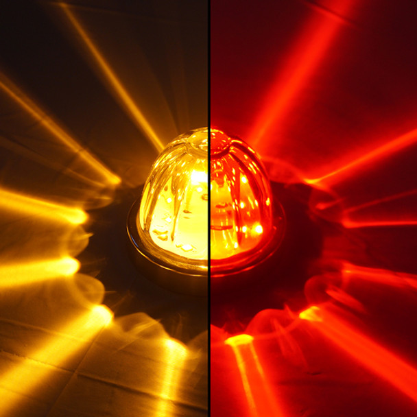 Legendary Extreme Large Glass Watermelon Amber/Red - Dual Function W/ Aluminum Bezel LED Light - Each