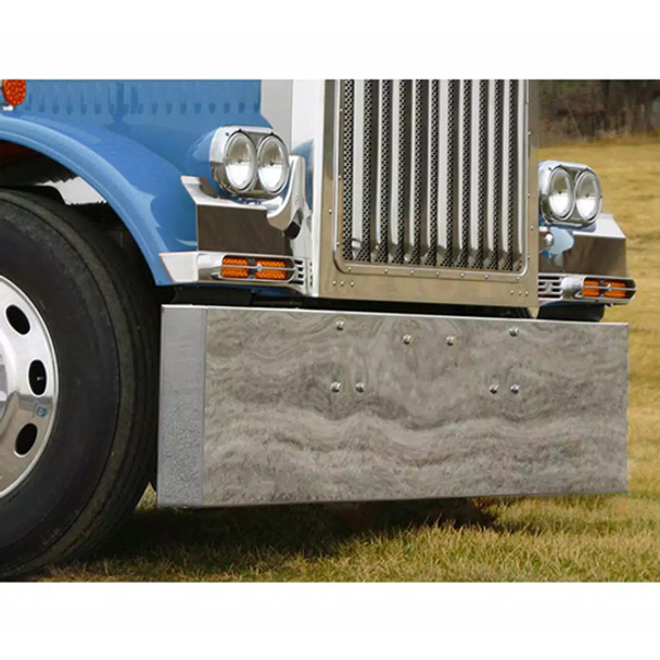 Peterbilt 379 22 Inch Stainless Steel Standard Mitered End Bumper