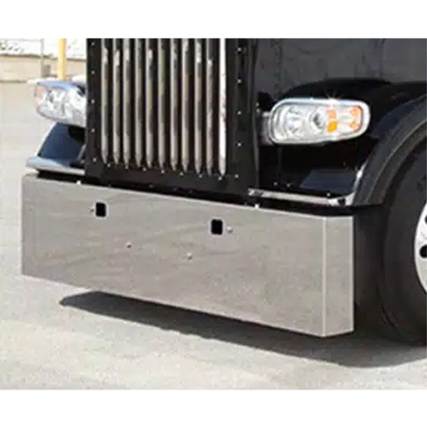 Peterbilt 389 22 Inch Stainless Steel Standard Mitered End Bumper With Tow Hole