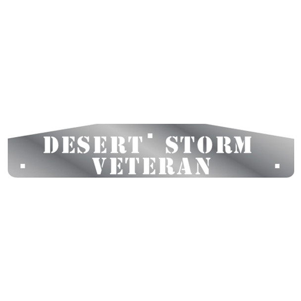 Stainless Steel "DESERT STORM VETERAN" Cutout Mud Flap Weights