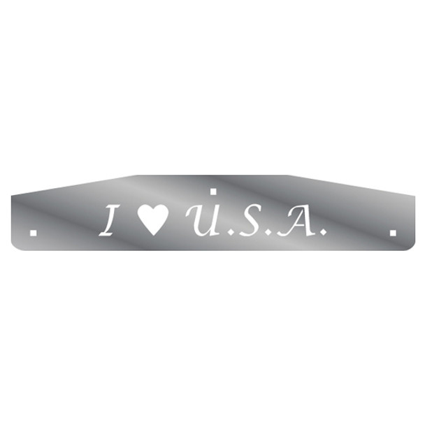 Stainless Steel "I LOVE U.S.A." Cutout Mud Flap Weights