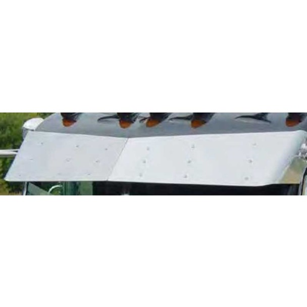 Peterbilt Ultra Cab Blank Stainless Steel Monster Drop Bowtie Visor