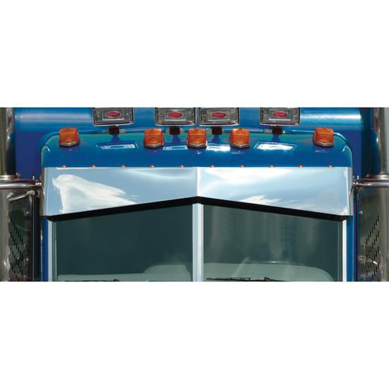 10 5/6 Inch Blind Mount Darwin Un-Tie Visor with Top Amber LED Lights