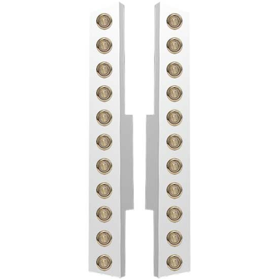 Rear Air Cleaner Light Box Kit with Red Bullseye Lights for Peterbilt 377, 378, 379