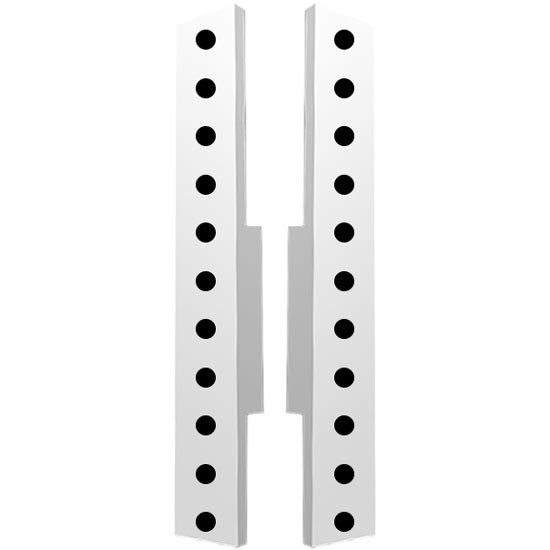 Valley Chrome Stainless Steel Air Cleaner Panels with Light Holes for Peterbilt 378/379 with Vortox Air Cleaners