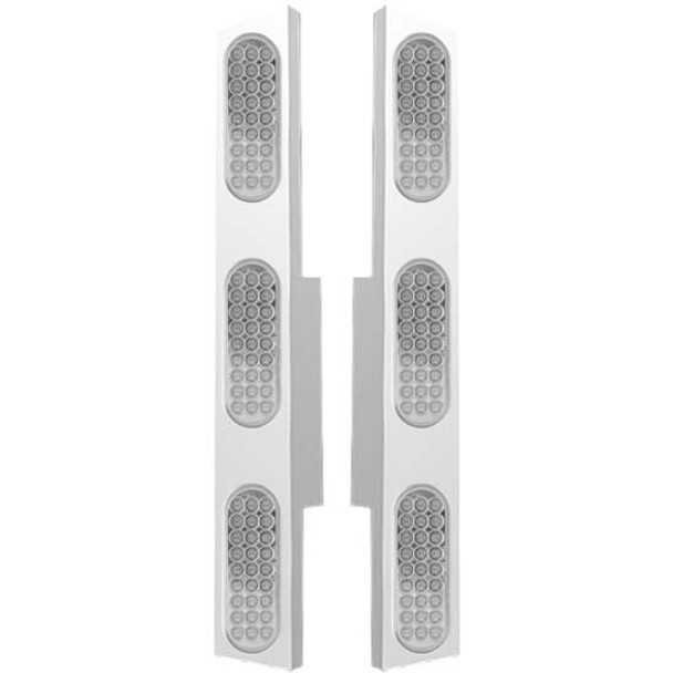 Rear Air Cleaner Light Box Kit with Oval Red Lights for Peterbilt 377, 378, & 379