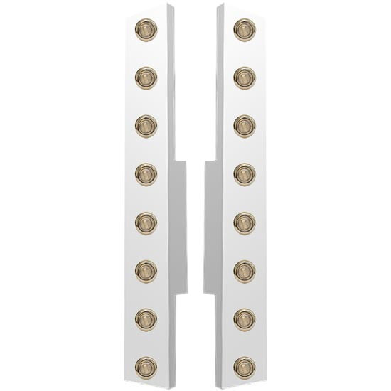 Rear Air Cleaner Light Box Kit with 8 Red Bullseye Lights & Clear Lens for Peterbilt 377, 378, 379