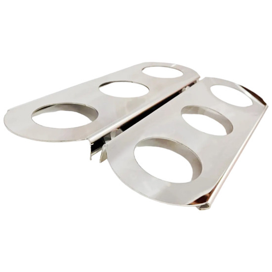 304 Stainless Steel Rear Air Cleaner Light Brackets with 3 Watermelon Light Holes for Peterbilt 378, 379, 388, 389, and 389 Glider