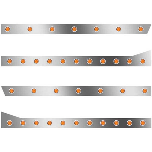 Peterbilt 3 In. Std Cab Panels W/ 36 - 3/4 Inch Amber/Amber Lights  For 378/379 W/ 70/78 In. Sleeper No Extenders