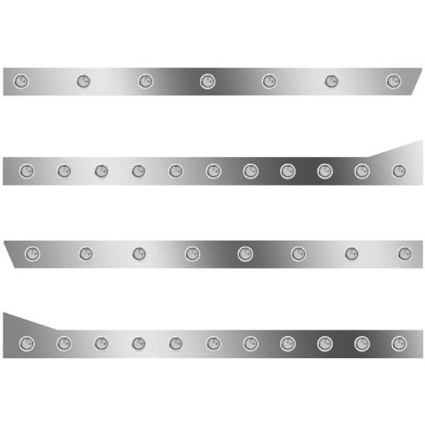 Peterbilt Cab Panels W/ 37 - 3/4 Inch Amber/Clear Lights Fits  389 131 BBC W/ 70/78 In. Sleeper, Extd End Caps