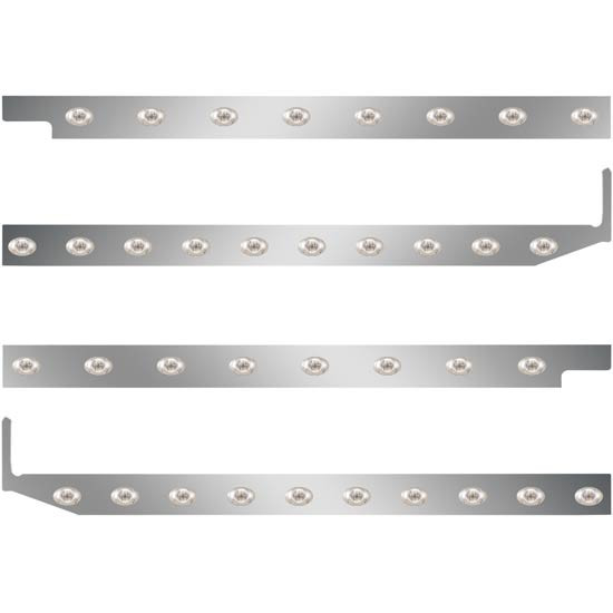 Peterbilt 2.5 Inch S.S. Cab-Sleeper Panels W/ 36 P3 Amber/Clear LEDs  For 567 121BBC, 579 123BBC