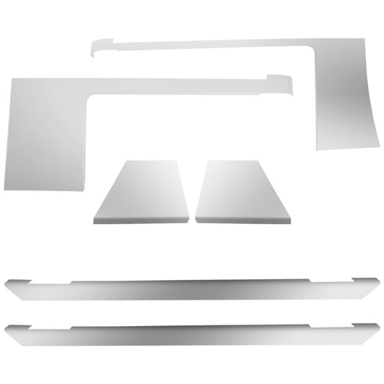 Peterbilt 389 CSM Aluminum Cab, Cowl, 70 Inch Sleeper Panels W/ Bulkhead Light Holes 5.00/1.00 Inch W/ Aftermarket Exhaust