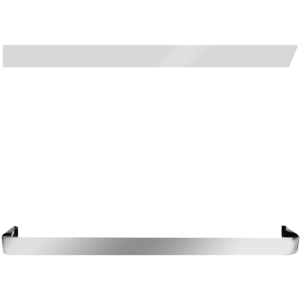 Stainless Steel Blank Extended Straight Cab-Sleeper Panel Without Wrap for Peterbilt 388/389 With 36” - 44” Sleepers Without Extenders