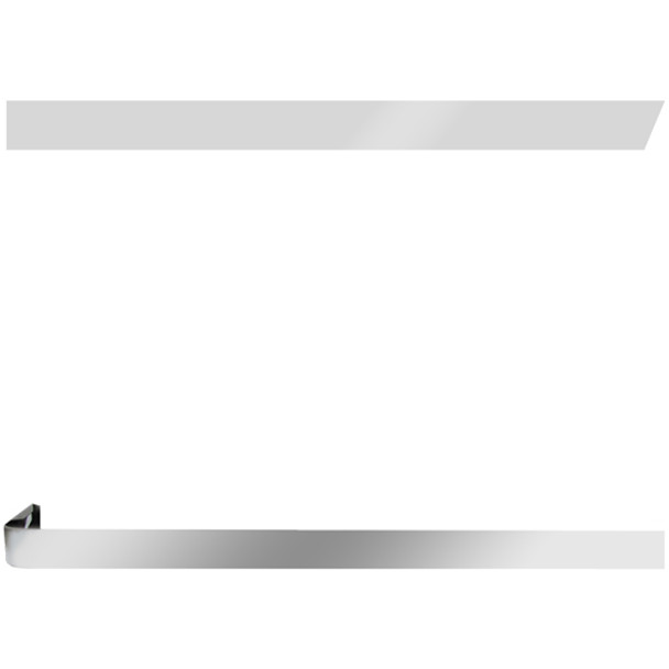 Stainless Steel Blank Extended Straight Cab-Sleeper Panel Without Wrap  For Peterbilt 389 Glider (2008 - 2023) With 70/78 Sleeper Without Extenders