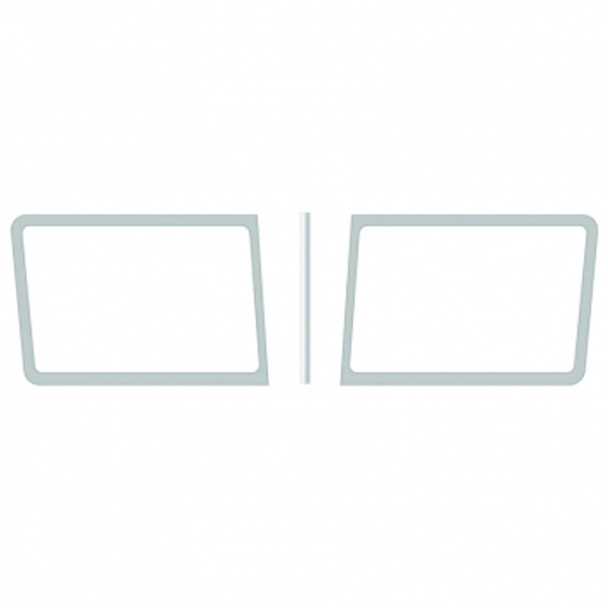 Peterbilt Stainless Steel 2 Piece Windshield Trim