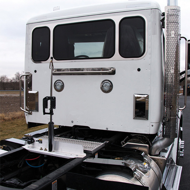 Stainless Steel Daycab Window Trim - Single Piece Around Triple Window For Peterbilt 567 and 579