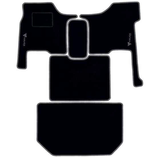 Peterbilt 579 Black/Gray 5 Piece Carpet Floor Mat Set